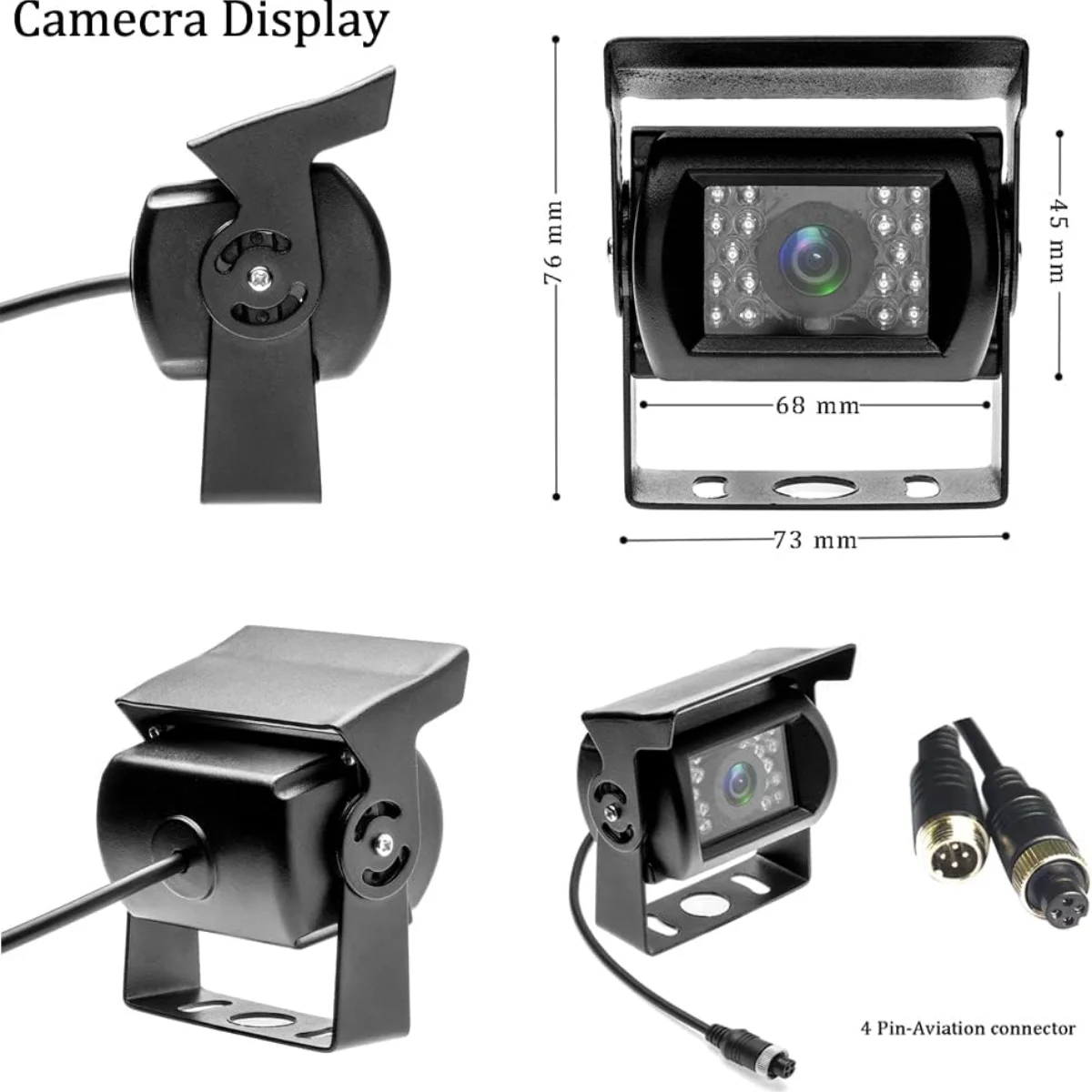 7 Inch Auto-dim Function LCD Car Monitor Rear View Parking Camera System 7" Digital 12-24v Truck Camera System