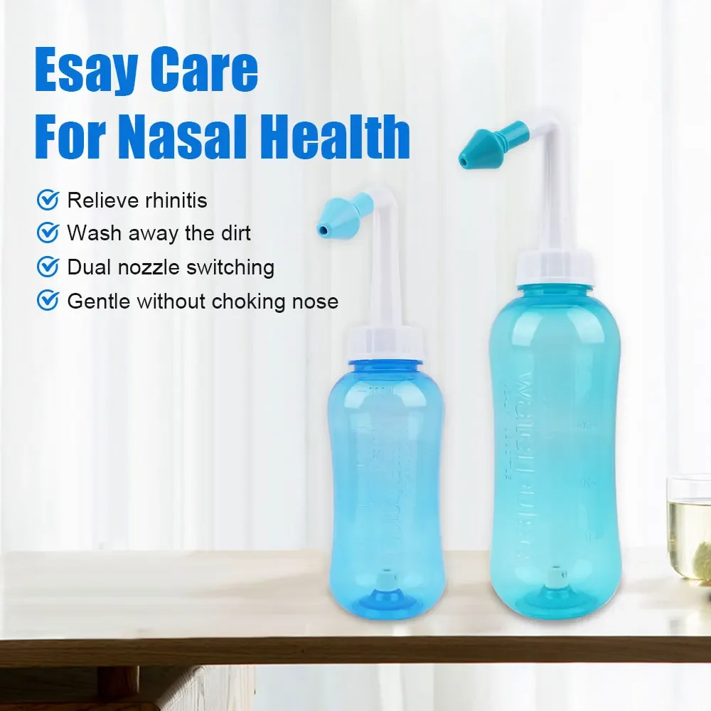 Adult Kid 300ML Nasal Irrigator Nasal Wash Cleaner Nose Cleaning Bottle Neti Pot Avoid Allergic Rhinitis Sinus Rince Health Care