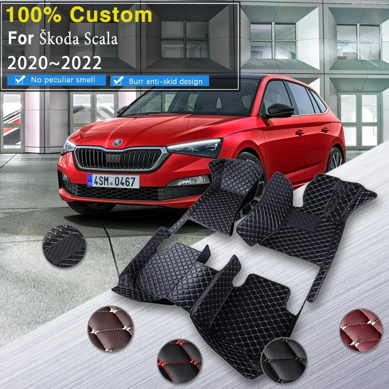 

Quality Car Mats Floor For Škoda Scala 2020~2022 Waterproof Rugs Car Floor Mats Foot Mat Cubre Pisos Para Autos Car Accessories