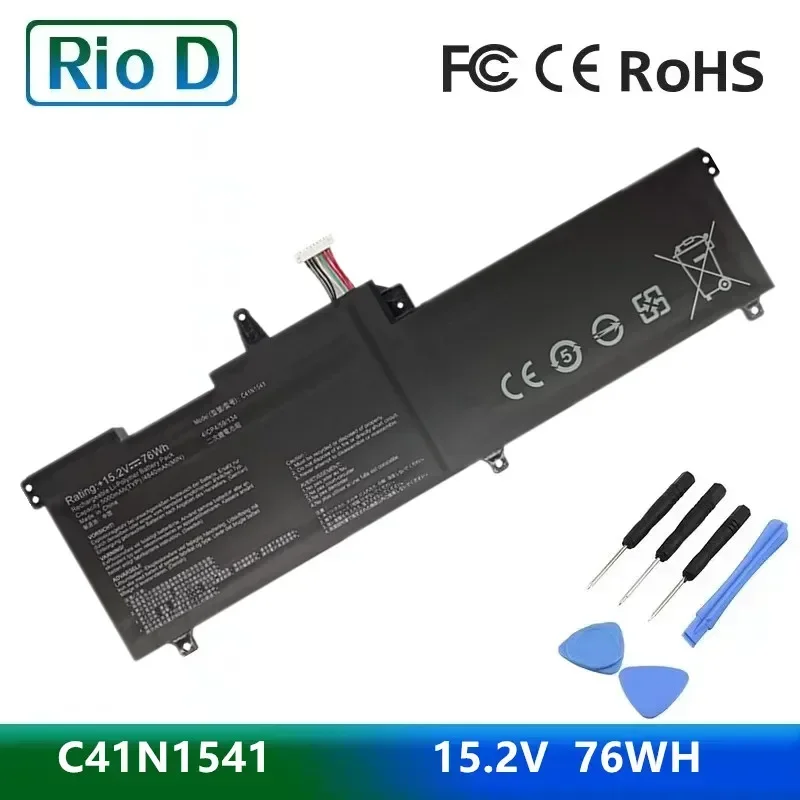 

Новый аккумулятор для ноутбука C41N1541 15,2 В 76 Втч для ASUS ROG GL702 GL702V GL702VM GL702VS GL702VT GL702VM1A 0B200-02070000