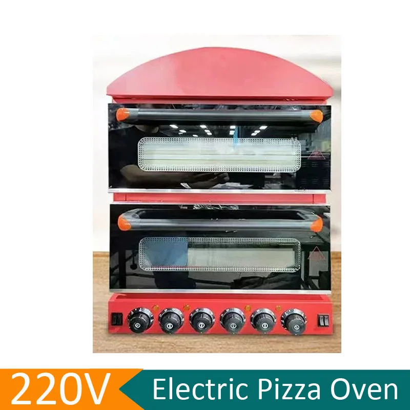 Commercial Factory Price Pizza Bread Baking Double Deck Oven Machine Stainless Steel Electric Baking Chicken Roaster Equipment