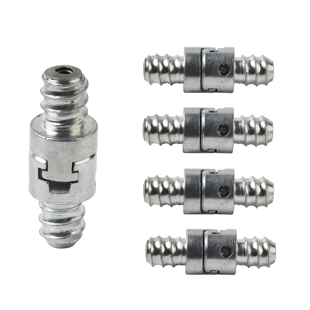 

10Pcs 16mm Spring Male & Female Join Connector For Electric Pipe Dredge Machine Carbon Steel Galvanized Connector Adapter