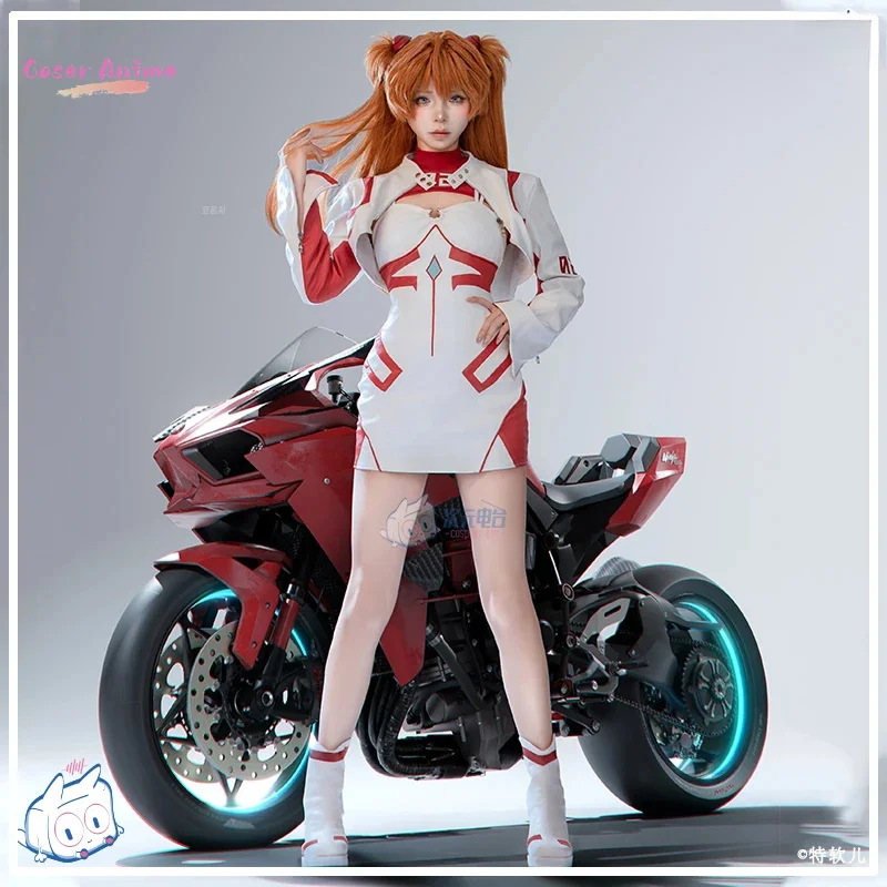 

Anime EVA Asuka Cosplay Costume Uniform Halloween Carnival Party Christmas Play Role Clothes Clothing