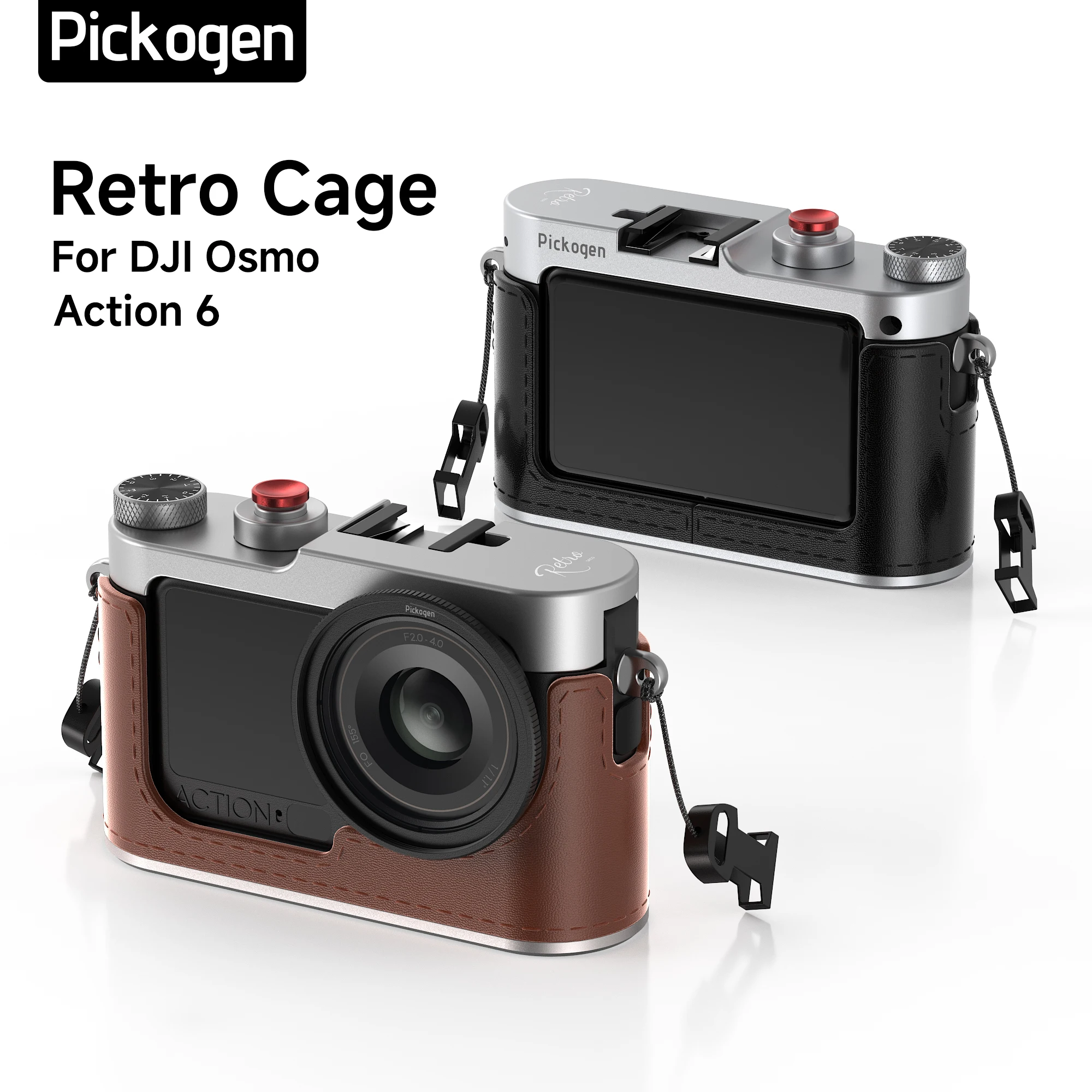 PICKOGEN DJI OSMO Action 6用レトロカメラケージ