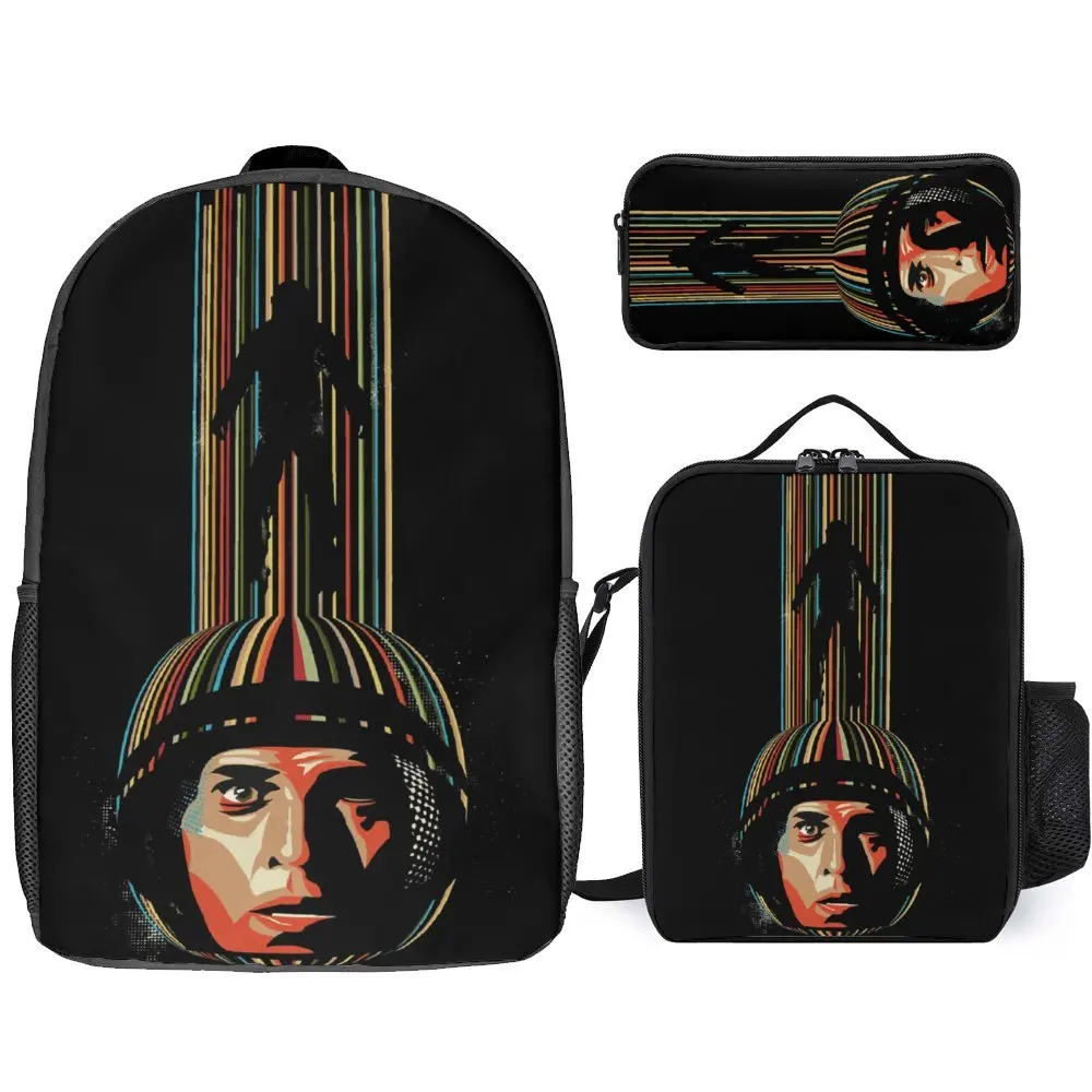 

Interstellar Cooper Science Fiction Film Endurance Stay 6 3 in 1 Set 17 Inch Backpack Lunch Bag Pen Bag Secure Pencil Case Cozy