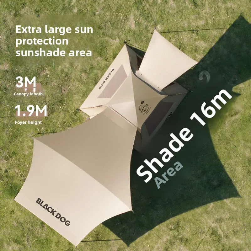 Blackdog senderismo impermeabilización tienda de campaña portátil plegable impermeable engrosado al aire libre Camping vinilo protector solar tienda de parque