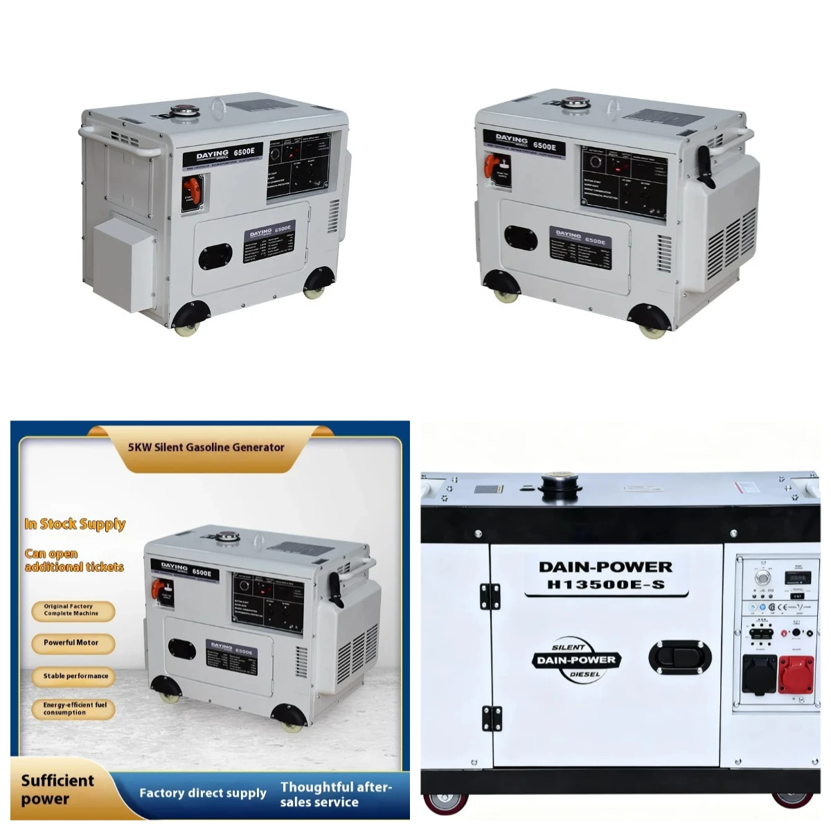 

Super Silent 5KW 8KW Generator Electric Start IP23 Water-Cooled 0.8 Efficiency Portable Power For Home Backup Camping