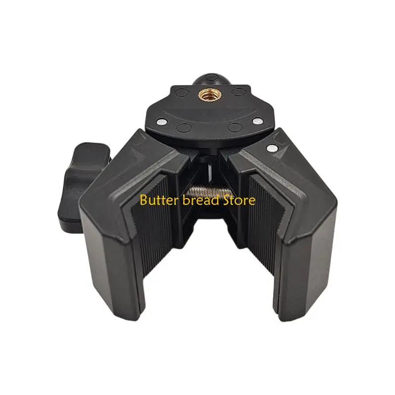 W89C Clamp Device Mount 45mm Opening 17mm Ball Double 1/4 Female for Pipe Tables