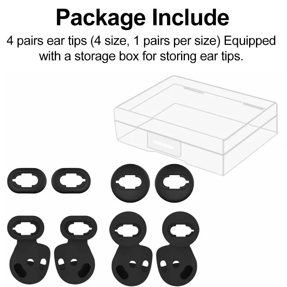 For Samsung Galaxy Buds Live XDcase 4 Pairs Silicone Ear Tips & Ear Hooks Kit, Left & Right S/L Size, Cleaning Brush Color Rando image 4