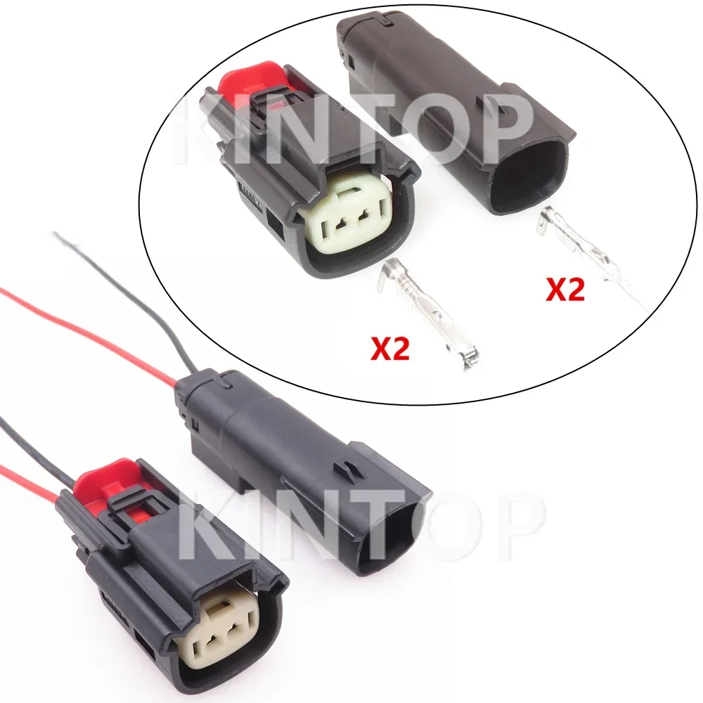 

1 Set 2 Pins 33481-0201 Car Male Female Docking Sealed Socket For Buick 33471-0201 AC Assembly Tail Light Wire Cable Connector