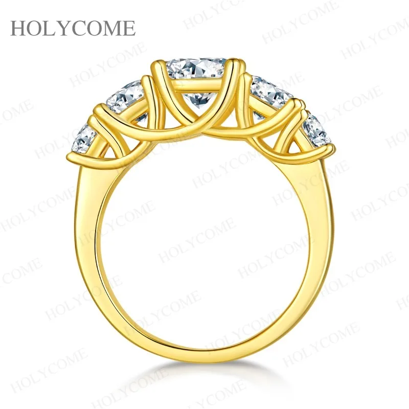 Moissanite Ring 925 Sterling Silver Total 2.6CT D Color VVS1 Sparkling Ring For Women Wedding Anniversary Promise Jewelry