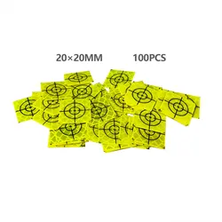 New 100pcs Super Power Green Reflector Sheet 20x20mm Reflective Tape Target for surveying