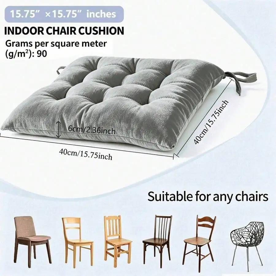 Soft Lumbar Cushion, 6 Pack All-Weather Chair Cushion Compatible For Restaurant / Courtyard Use - Heavy-Duty Soft Seat & Lumbar Pads, Suitable For Dining Chairs, Office, Garden, Car, Couch