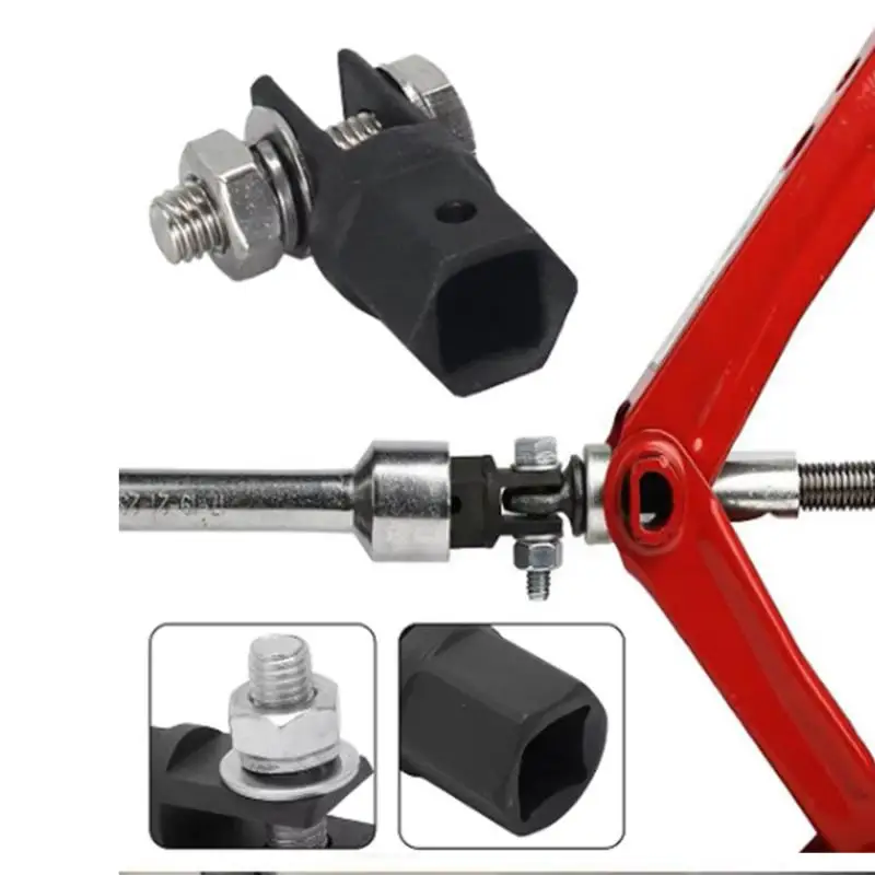 Adaptateur de cric ciseaux 1,2 pouces en acier robuste avec clé pour réparation automobile, prise de perceuse électrique, accessoires de levage automobile
