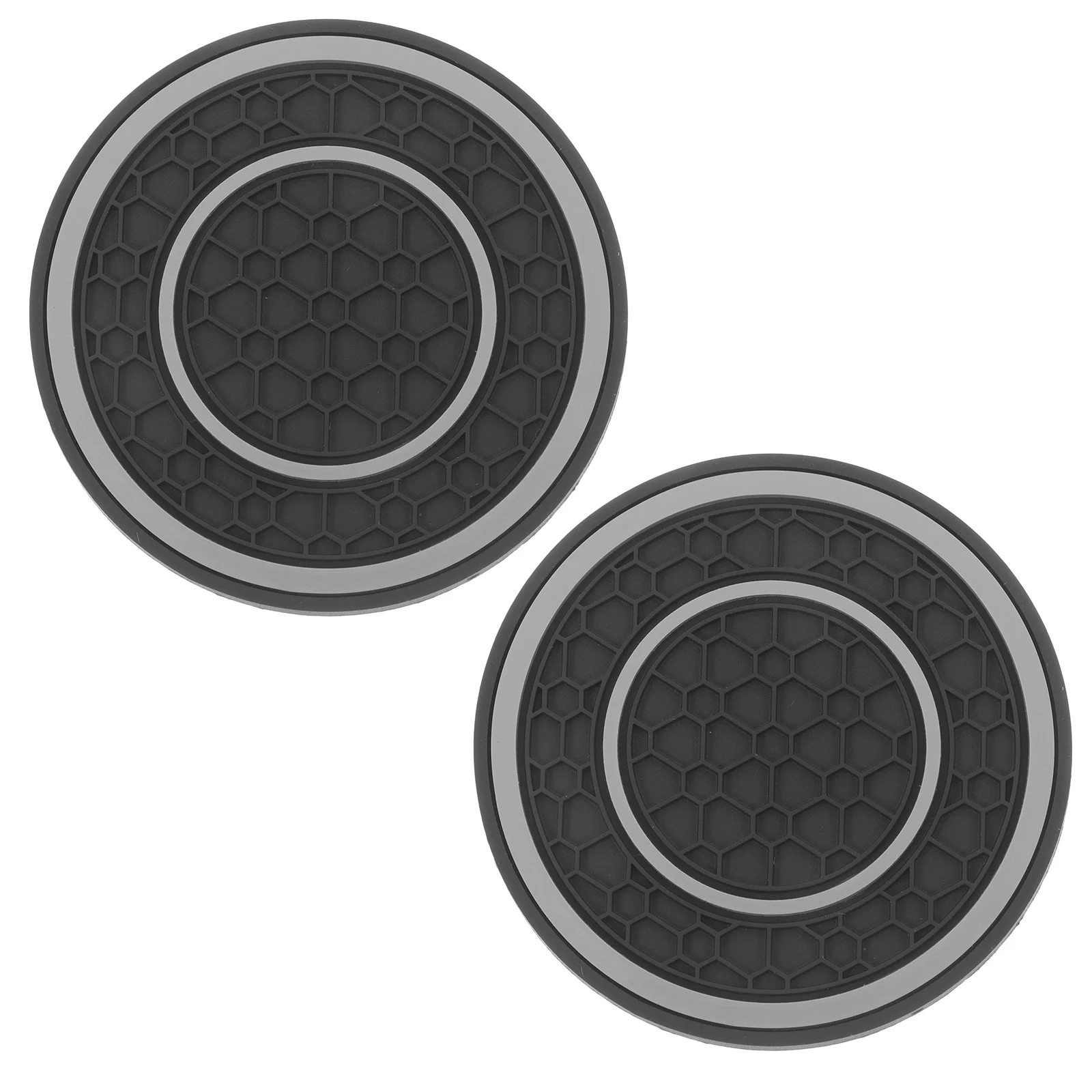

2pcs Car Cup Coasters Reusable Non-Slip Silicone Mat For Vehicle Cup Holder Universal Fit Hot Cold Drinks Interior Accessories