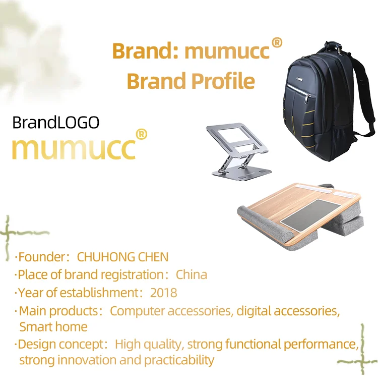 MUMUCC Wooden Suspended Bed Laptop Desk, Portable 15 Inch Bed Study Table with Handle, Sponge Cushion & ABS Slot, Compact