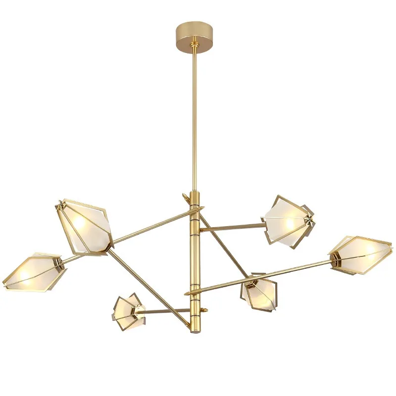 Postmodern simple diamond lamp, glass designer model room hotel restaurant decoration chandelier