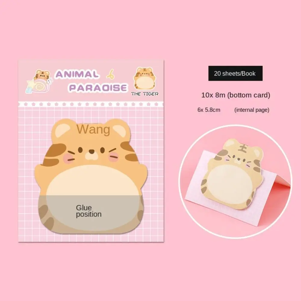 Self-stick Notes Animal Sticky Notes Thickened Stickers Penguin Cartoon Adhesive Memo Pads Rabbit Bear