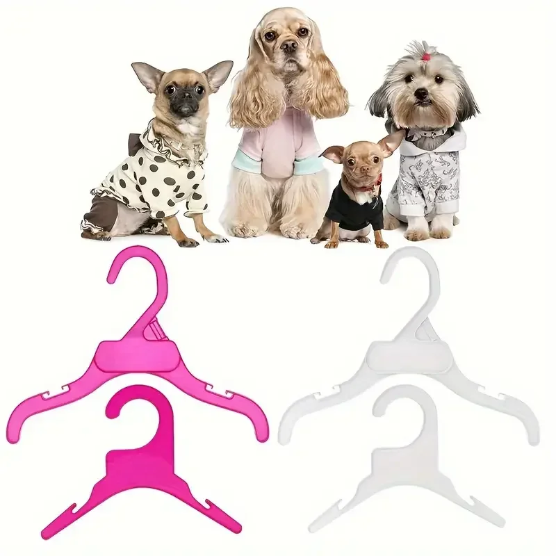 

1 Pcs Plastic Hangers for Pet Dog Clothes Anti Slip Suitable for Dogs and Cats of Various Sizes