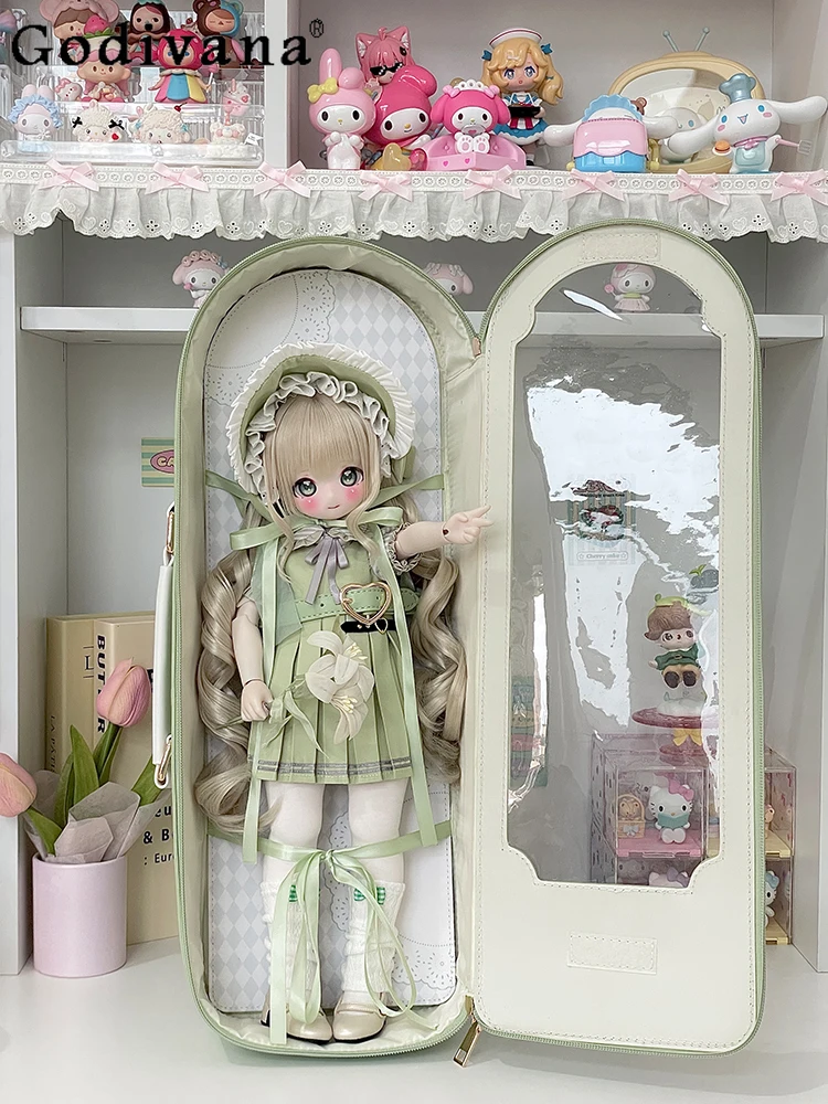 

Japanese Original Lolita 1/4 BJD Doll Bag for Outings Cute Sweet Spicy Girl Large Capacity JK Uniform Crossbody Handbag