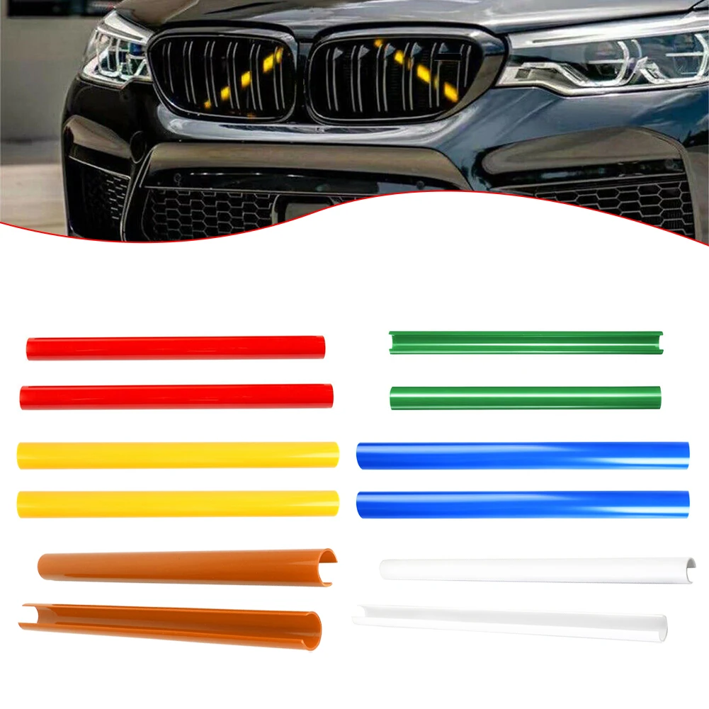 1Pcs ABS 36cm Color Support Grill Bar V Brace Wrap For BMW E60 E65 E66 Car Front Trim Strips Cars Exterior Parts Hood Trim Strip