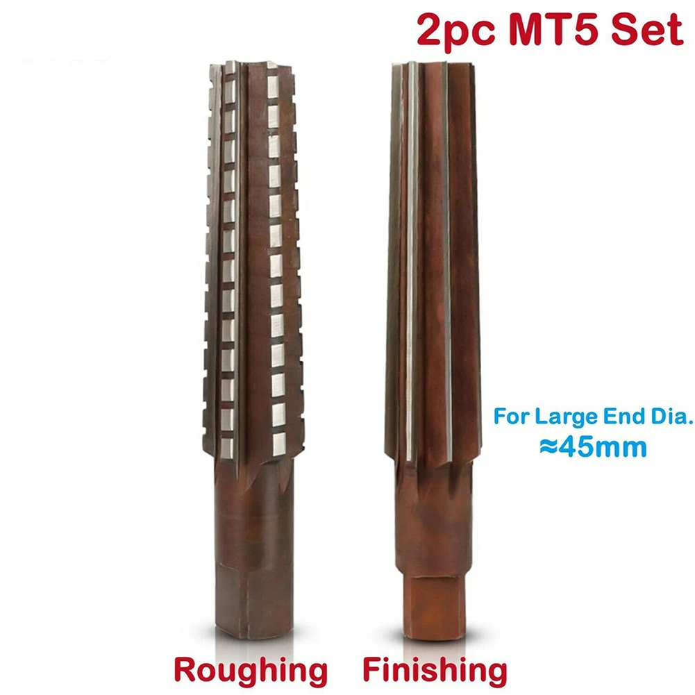 MT1/MT2/MT3/MT4/MT5 Morse Tapered Socket Hand Reamers Roughing Finishing Set For Repairing Cleaning Morse Taper Spindle Hole