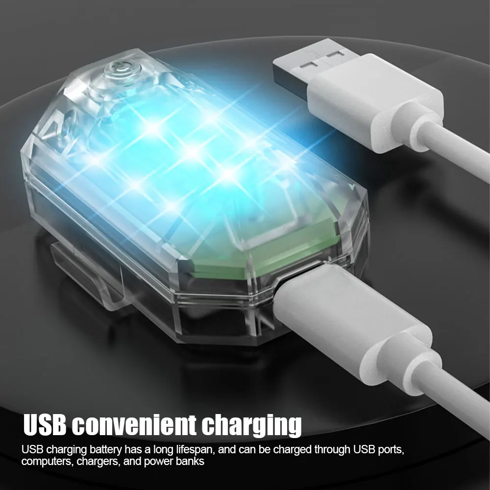 무선 원격 제어 LED 드론 스트로브 라이트, USB 충전식 충돌 방지 경고등, 방향 지시등, 7 가지 색상