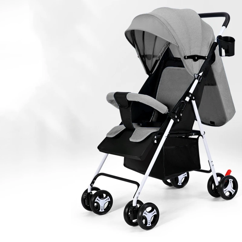 Baby Strollers Lightweight Foldable Can Sit Lie Down for Children Four Wheeled Strollers for Babies Pushchair Foldable Buggy