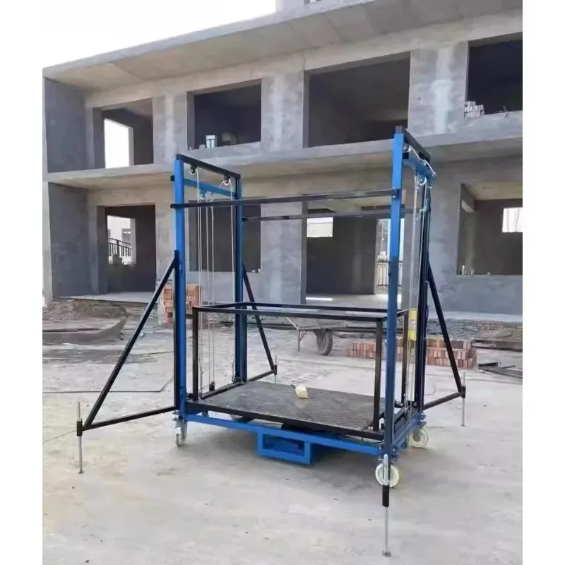 

Customizable 2M 3M 5M 12M Electric Scaffolding Lift Platform 500kg Load Remote Control For Industrial Home Renovation