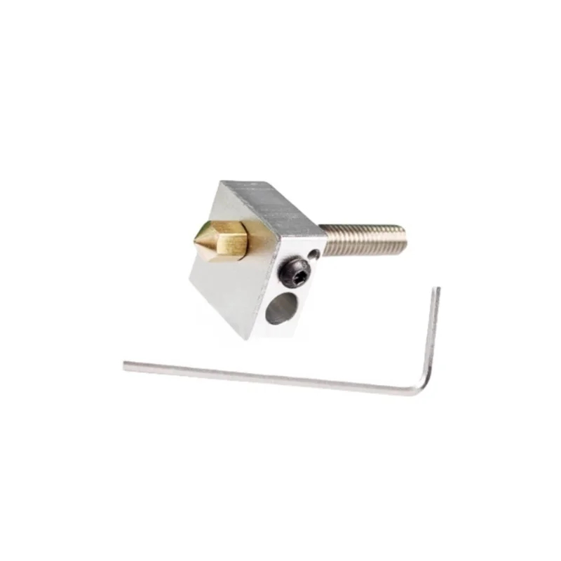 Aluminum Heating Block 1.75mm Consumable Threaded Tube 0.4mm Nozzle 1.5mm Wrench Set 3D Printer Accessories For MK8 Extruder