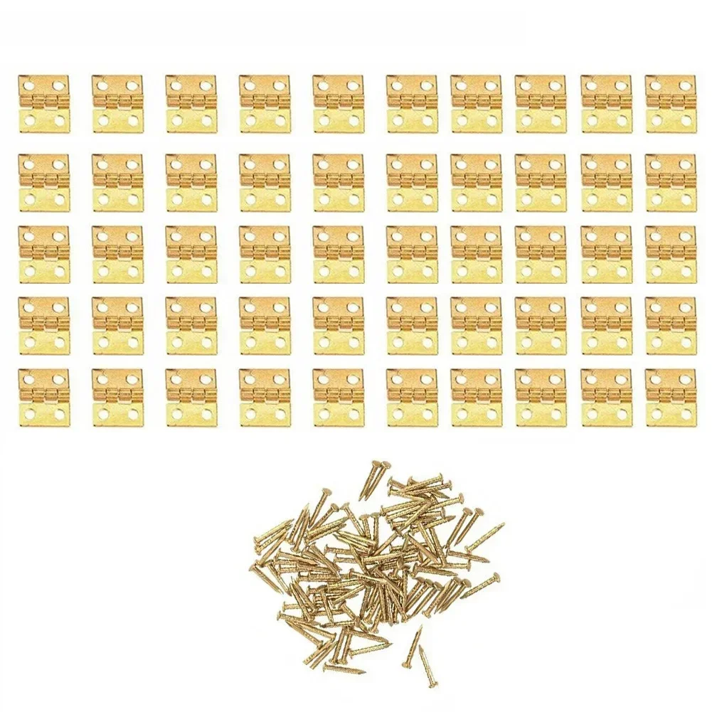 For Jewelry Box Repai Gold Silver Solid Butt Hinges Hinges Mounting Holes Enhanced Beauty For Jewelry Box Repai