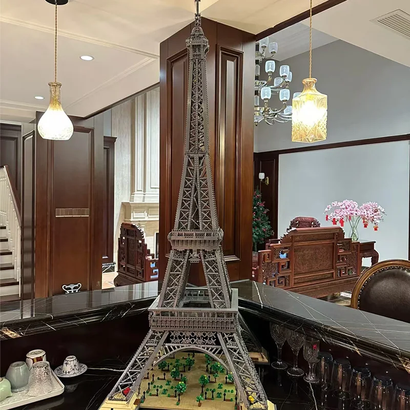 Tour Eiffel de 1.5 mètres de haut, blocs de construction de Paris de renommée mondiale, jouets pour adultes, décorations en briques, tendance 2025, 10307 10001, en stock