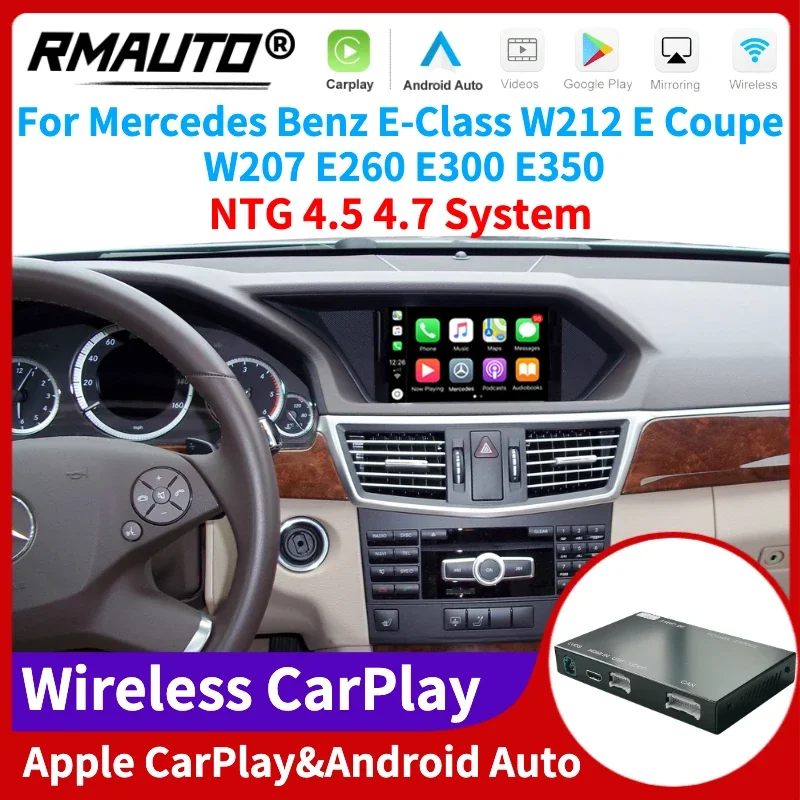 

Wireless Apple CarPlay NTG 4.5 4.7 for Mercedes Benz E-Class W212 E Coupe W207 E260 E300 E350 Android Auto Mirror Link Body Kit