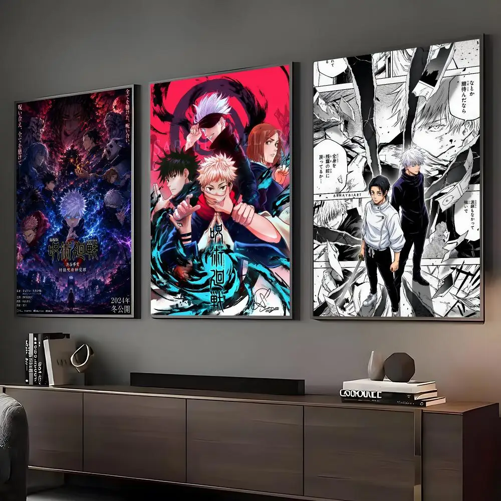 J-Jujutsu Kaisen Yuta Okkotsu Painting Calligraphy HD Art Wall Room Decor Home Waterproof Home Living Bar Decorative Paintings