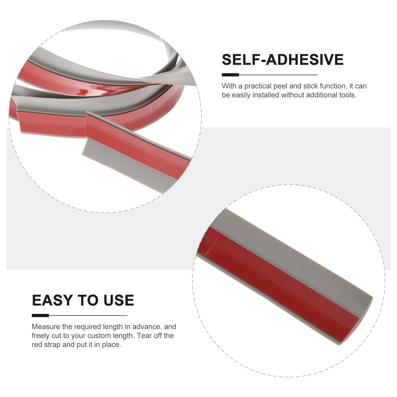

Floor Transition Strip Self Adhesive Flexible PVC Trim for Carpet Tile Flooring Edge Cover Thresholds Floor Transition Strip
