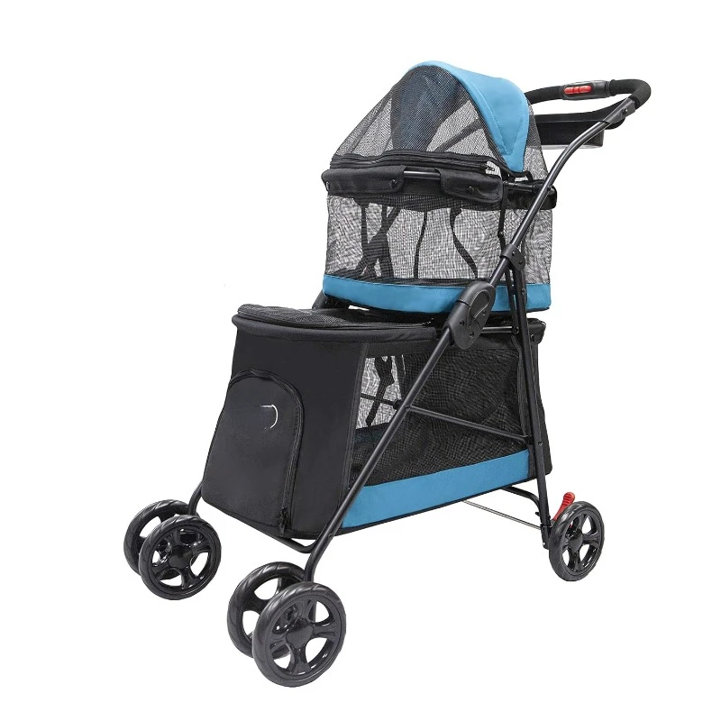 Double-layer pet stroller