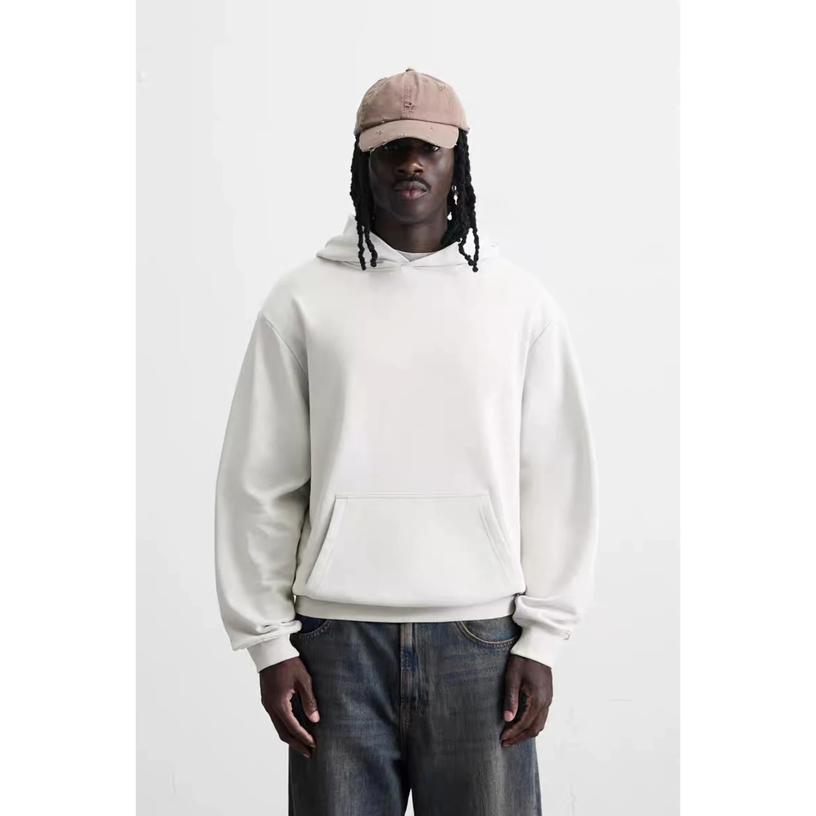 

New Arrival Summer 2025 Men's Cotton Basic Sle Long Sve Hoodie Casual Comfortable Warm Loose Fit Overhead Sweatirt