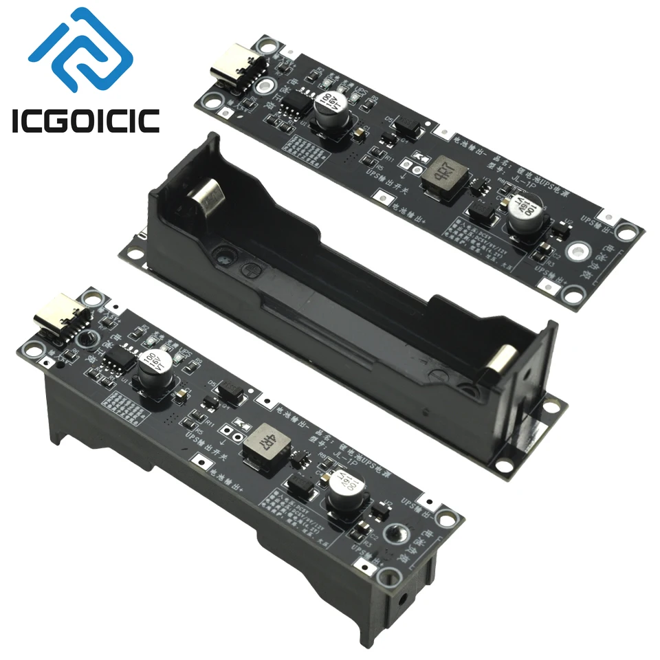 5V/9V/12V Type-C 18650 Boost UPS Module with Simultaneous Charge & Discharge for Raspberry Pi Arduino image 2