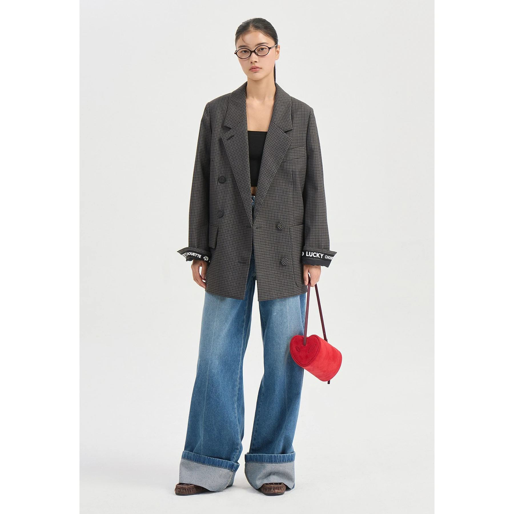 Cotton Wide Leg Jeans High Waist Zipper Closure Comfortable Breathable Casual Commute Friendly Lemon Cheese LUC26 Autumn