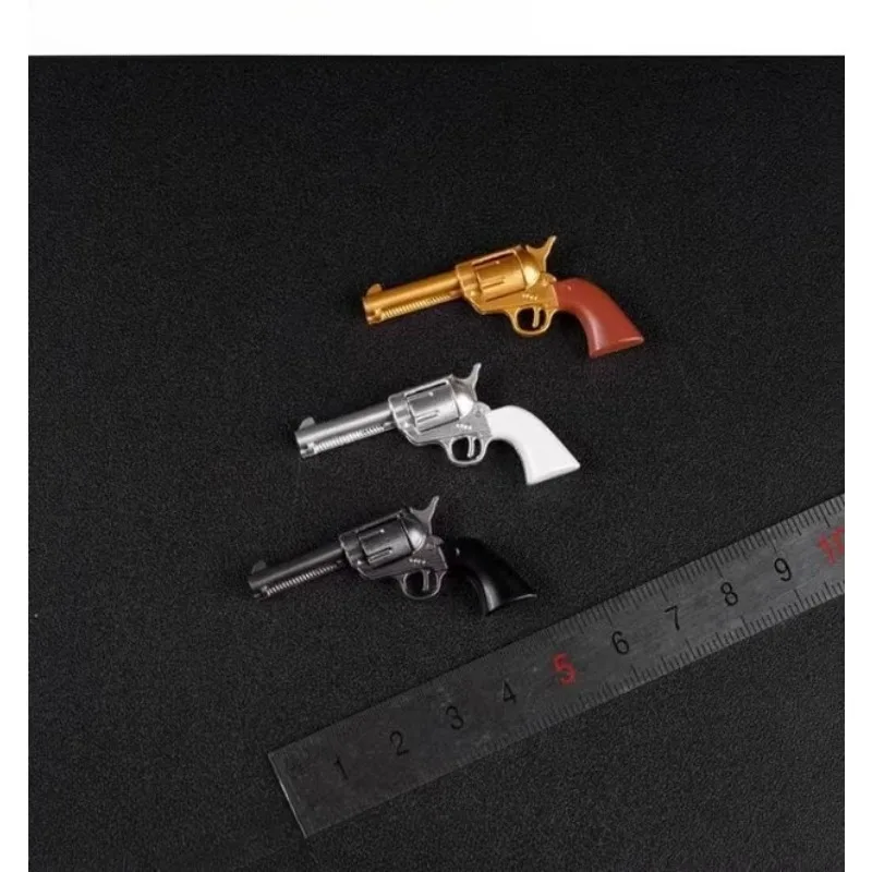 ASTOYS 1/6 Scale P18520 Mini  Black/silvery/golden Gun Revolver Pistol Model for 12'' Soldier Action Figures Body Dolls