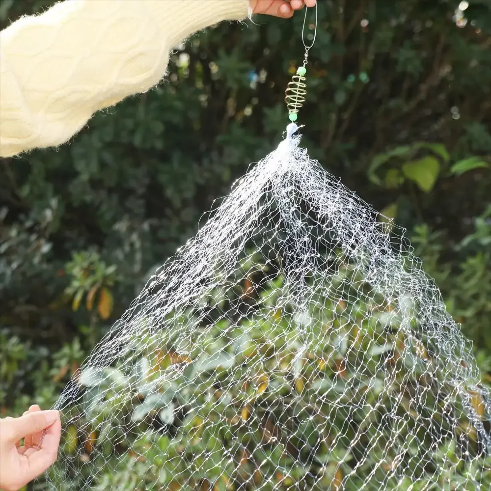 3 stücke Fischernetz Falle Mesh Leuchtende Perle Netting Meer Fisch Net Tackle Design Shoal Cast Gill Feeder Angeln Falle angeln Zugriffs – Detail 1