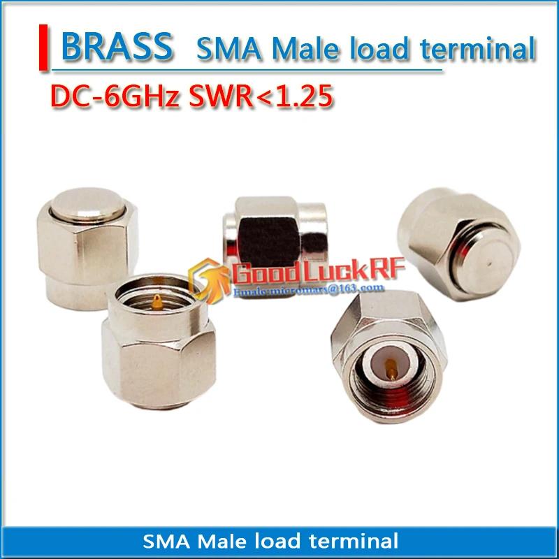 

SMA Male load coaxial Termination DUMMY load DC-6GHz SWR less than 1.25 50 ohm Short Brass nickel plating RF Coaxial Adapters