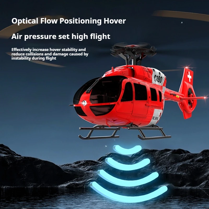 C190 Six Channel Single Blade Brushless Controle Remoto Helicóptero, Aviação Militar Brinquedo, Simulação para meninos, Novo