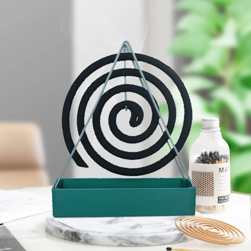 Iron Hanging Mosquito Coil Holder Incense Holders Coil Incense Burner Frame Repellent Incense Rack For Household Bedroom Patio