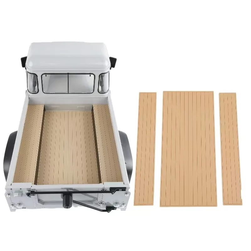 

RC Car 2-door pickup truck rear bucket wood trim panel wood color decorative panel 3D for RC Crawler #D1C16 Parts