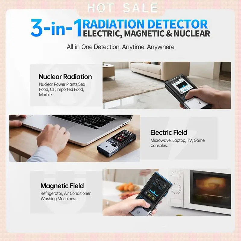 24-Hour Delivery GC-03 Electromagnetic Radiation Detector,Electric Magnetic Field Strength,RF Power,Temperature Monitor,G