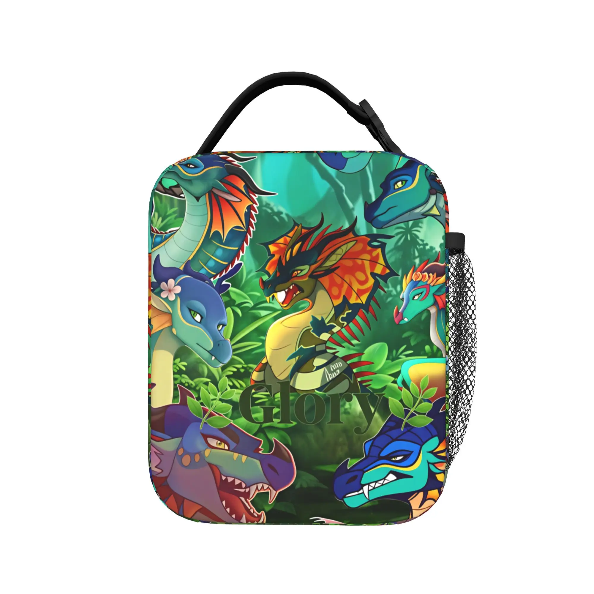 Wing Of Fire dragons Lunch Bag  Kawaii Lunch Box Outdoor Picnic  Thermal Tote Handbags For Adult Waterproof Print Cooler Bag