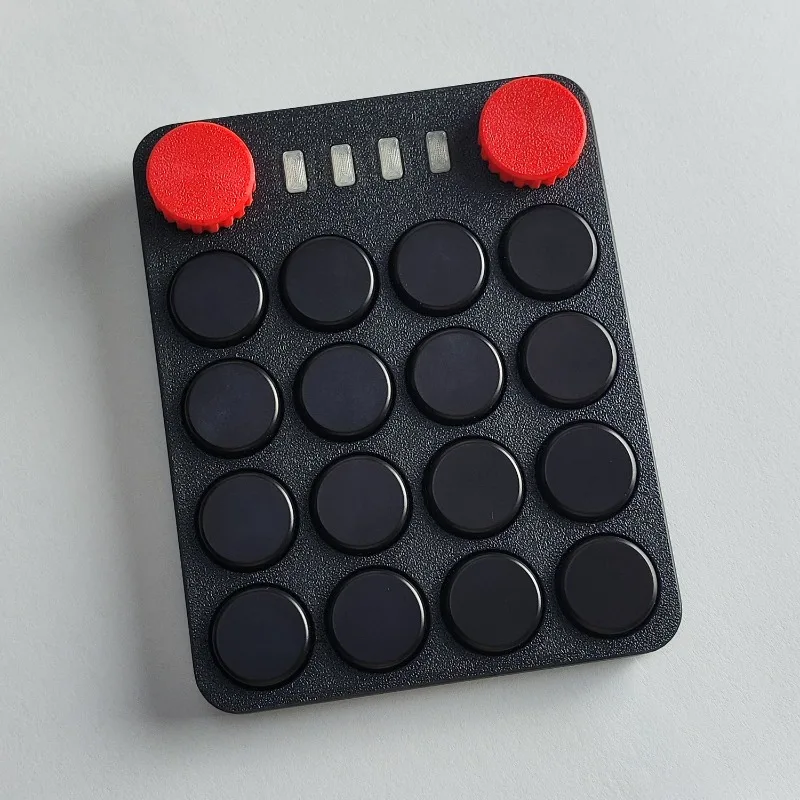 QMK MIDI Keyboard Customization RGB Double Roller 4x4 16keys Mini Keypad E-sports Gaming Office Mechanical Keyboard Gifts DIY