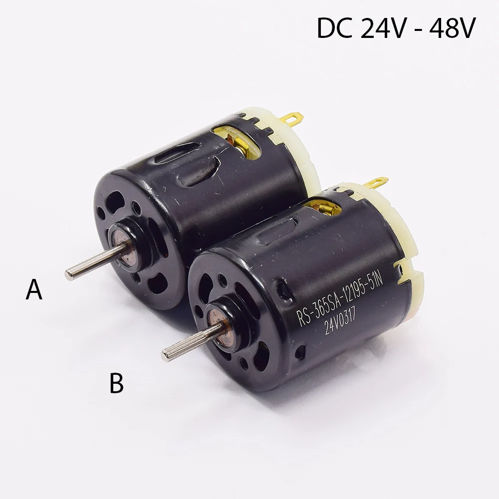 Micro 28mm Black Strong Magnetic RS-365SA-12195 High Speed Electric Motor DC 24V 36V 48V High Speed for Hair Dryer Heat Gun