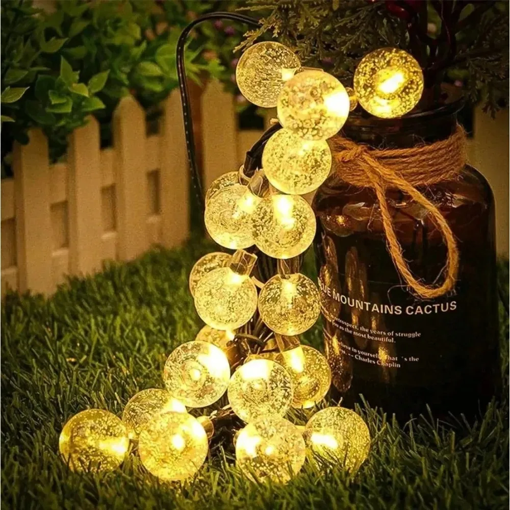 Waterproof Solar Fairy Lights LED String Garland 8 Flash Modes for Garden Wedding Patio Christmas Party Decor
